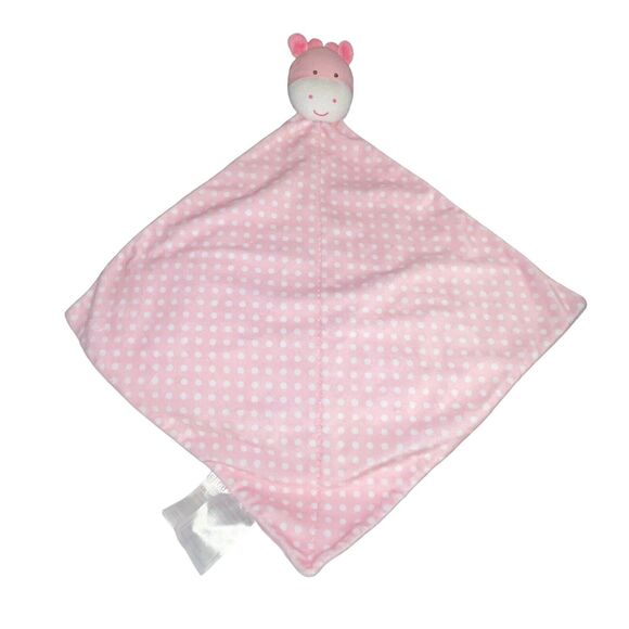 Carters Lovey Plush Giraffe Child of Mine Rattle Baby Security Blanket Pink 13" - Picture 7 of 11
